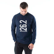 Running Raglan Crew Neck Pullover - 26.2 Marathon Vertical