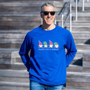 Running Raglan Crew Neck Pullover - Runnin' With My Gnomies