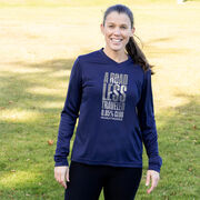 Women's Long Sleeve Tech Tee - A Road Less Traveled - Marathoner