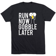 Running Short Sleeve T-Shirt - Run Now Gobble Later (Bold)