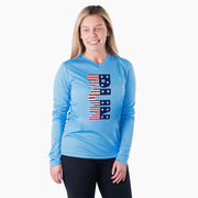 Women's Long Sleeve Tech Tee - Patriotic Run