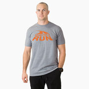 Running Short Sleeve T-Shirt - Gone For a Run® Logo (Orange)