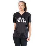 Women's Short Sleeve Tech Tee - Gone For a Run&reg; White Logo