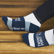 Socrates&reg; Woven Performance Socks 26.2 You've Got This! (Navy)