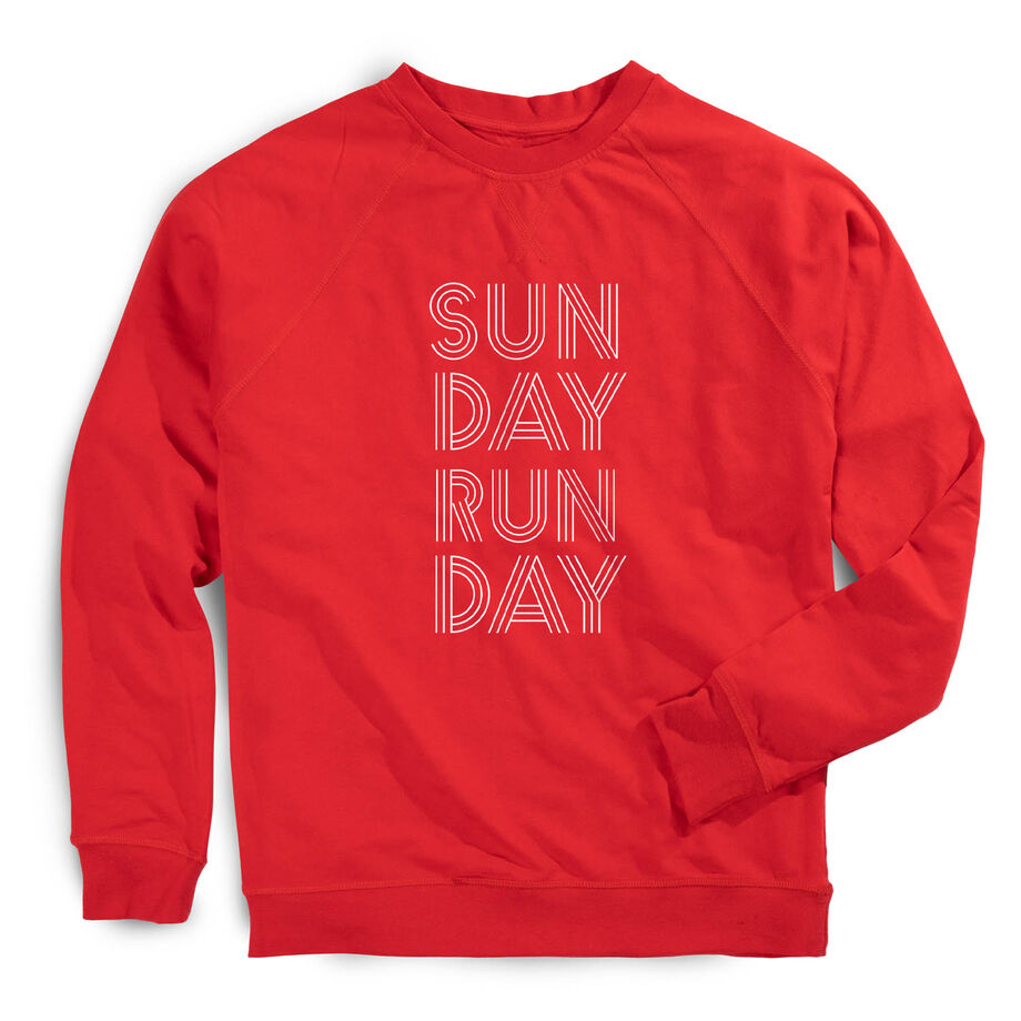Running Raglan Crew Neck Pullover - Sunday Runday (Stacked)