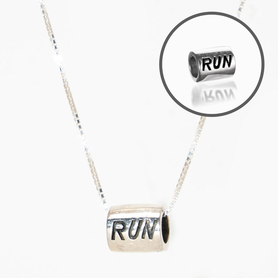 Sterling Silver Bead Necklace - Run