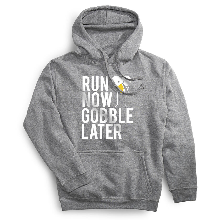 Statement Fleece Hoodie -  Run Now Gobble Later (Bold)