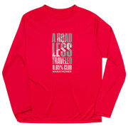 Men's Running Long Sleeve Performance Tee - A Road Less Traveled - Marathoner