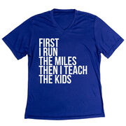 Women's Short Sleeve Tech Tee - Then I Teach The Kids