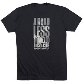 Running Short Sleeve T-Shirt - A Road Less Traveled - Marathoner