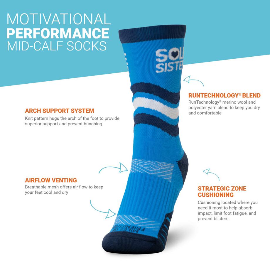 Socrates® Mid-Calf Socks - Sole Sister | Gone For a Run