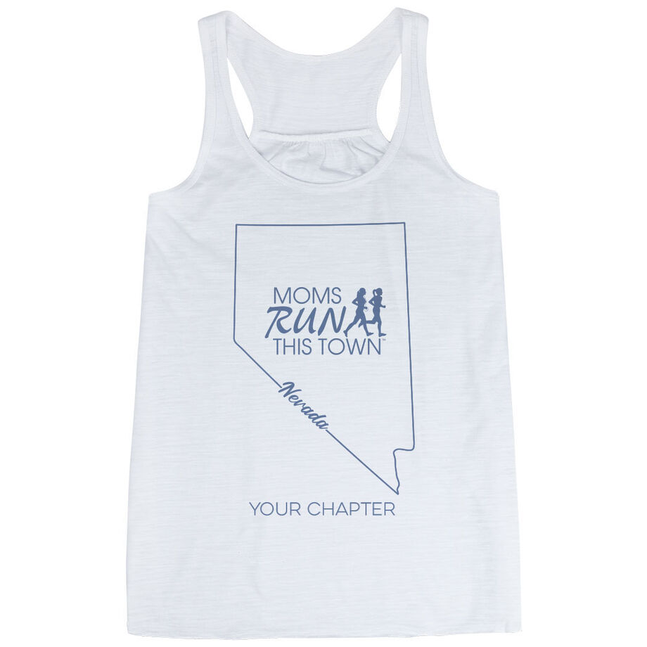 Flowy Racerback Tank Top - Moms Run This Town Nevada Runner - Personalization Image