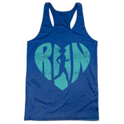 Women's Racerback Performance Tank Top - Love The Run