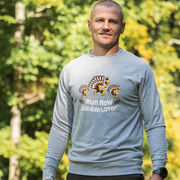 Running Raglan Crew Neck Pullover - Run Now Gobble Later Turkey Trot