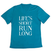 Women's Short Sleeve Tech Tee - Life's Short Run Long (Text)