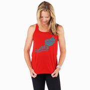 Flowy Racerback Tank Top - Winged Foot Inspirational Words