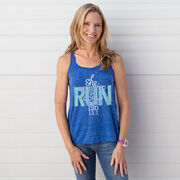 Flowy Racerback Tank Top - She Believed She Could So She Did 13.1