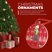 Running Round Ceramic Ornament - Christmas Sweater Run