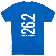 Running Short Sleeve T-Shirt - 26.2 Marathon Vertical 