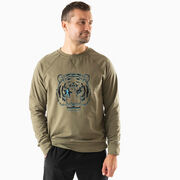 Running Raglan Crew Neck Pullover - Eye Of The Tiger