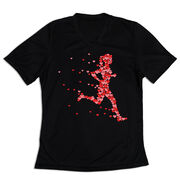 Women's Short Sleeve Tech Tee - Heartfelt Runner Girl