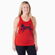 Women's Racerback Performance Tank Top - I'd Rather Be Running with My Dog