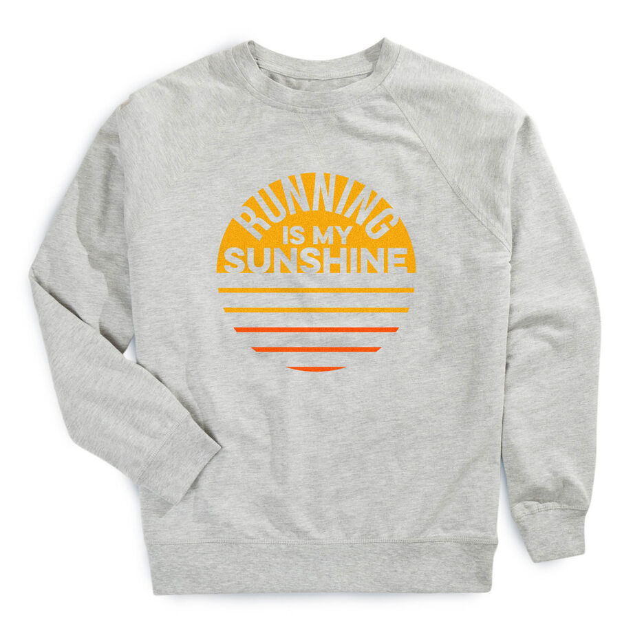 Running Raglan Crew Neck Pullover - Running is My Sunshine