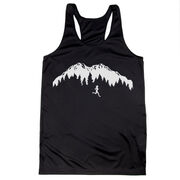 Women's Racerback Performance Tank Top - Trail Runner in the Mountains