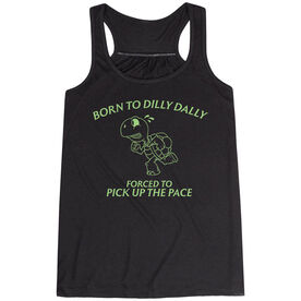 Flowy Racerback Tank Top - Born to Dilly Dally