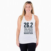 Women's Racerback Performance Tank Top - 26.2 Math Miles