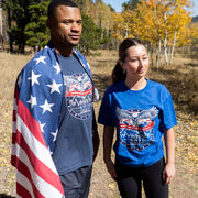 Running Short Sleeve T-Shirt - We Run Free Because Of The Brave