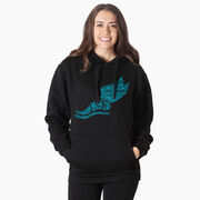 Statement Fleece Hoodie -  Winged Foot Inspirational Words