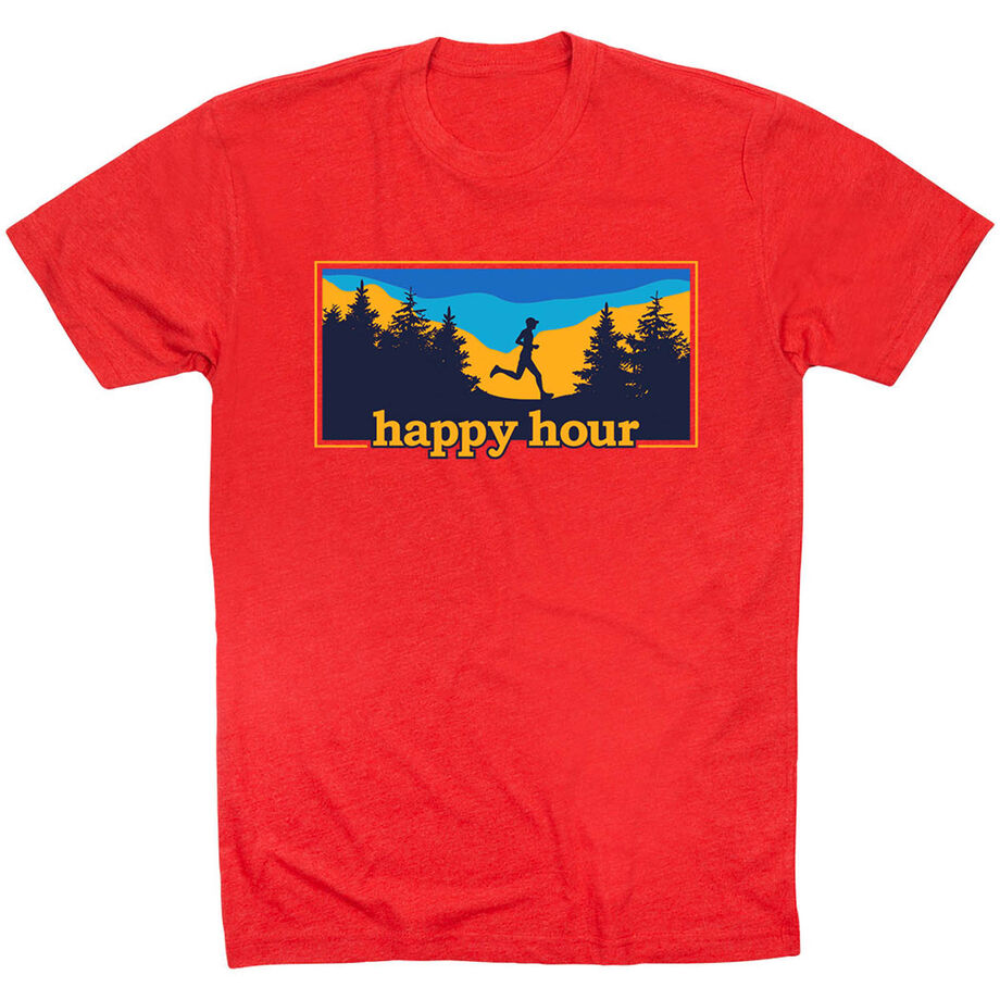 Running Short Sleeve T-Shirt - Happy Hour Runner