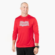 Men's Hiking Long Sleeve Performance Tee - Into the Forest I Must Go Hiking