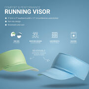Running Comfort Performance Visor - Carolina Blue & Green