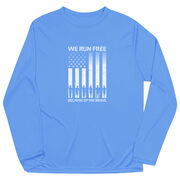 Men's Running Long Sleeve Performance Tee - Because of the Brave