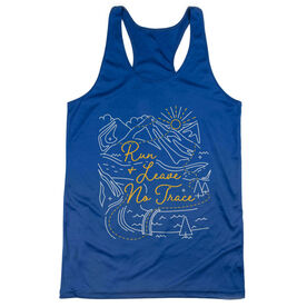Women's Racerback Performance Tank Top - Run and Leave No Trace