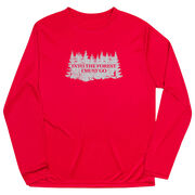 Men's Running Long Sleeve Performance Tee - Into the Forest I Must Go Running