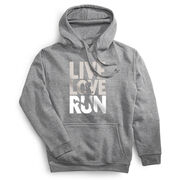 Statement Fleece Hoodie -  Live Love Run Silhouette