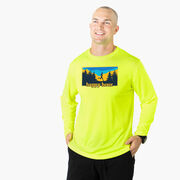 Men's Running Long Sleeve Performance Tee - Happy Hour Runner