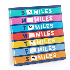 Running Canvas Wall Art - Weekly Miles - Dry Erase