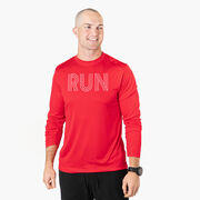 Men's Running Long Sleeve Performance Tee - Run Lines