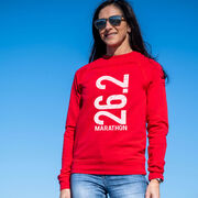 Running Raglan Crew Neck Pullover - 26.2 Marathon Vertical