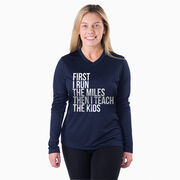 Women's Long Sleeve Tech Tee - Then I Teach The Kids