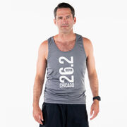 Men's Running Performance Tank Top - Chicago 26.2 Vertical