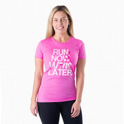 Women's Everyday Runners Tee Run Now Wine Later (Bold)