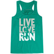 Flowy Racerback Tank Top - Live Love Run Silhouette