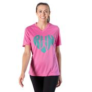 Women's Short Sleeve Tech Tee - Love The Run