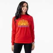 Running Raglan Crew Neck Pullover - Here Comes The Sun