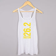 Flowy Racerback Tank Top - Boston 26.2 Vertical
